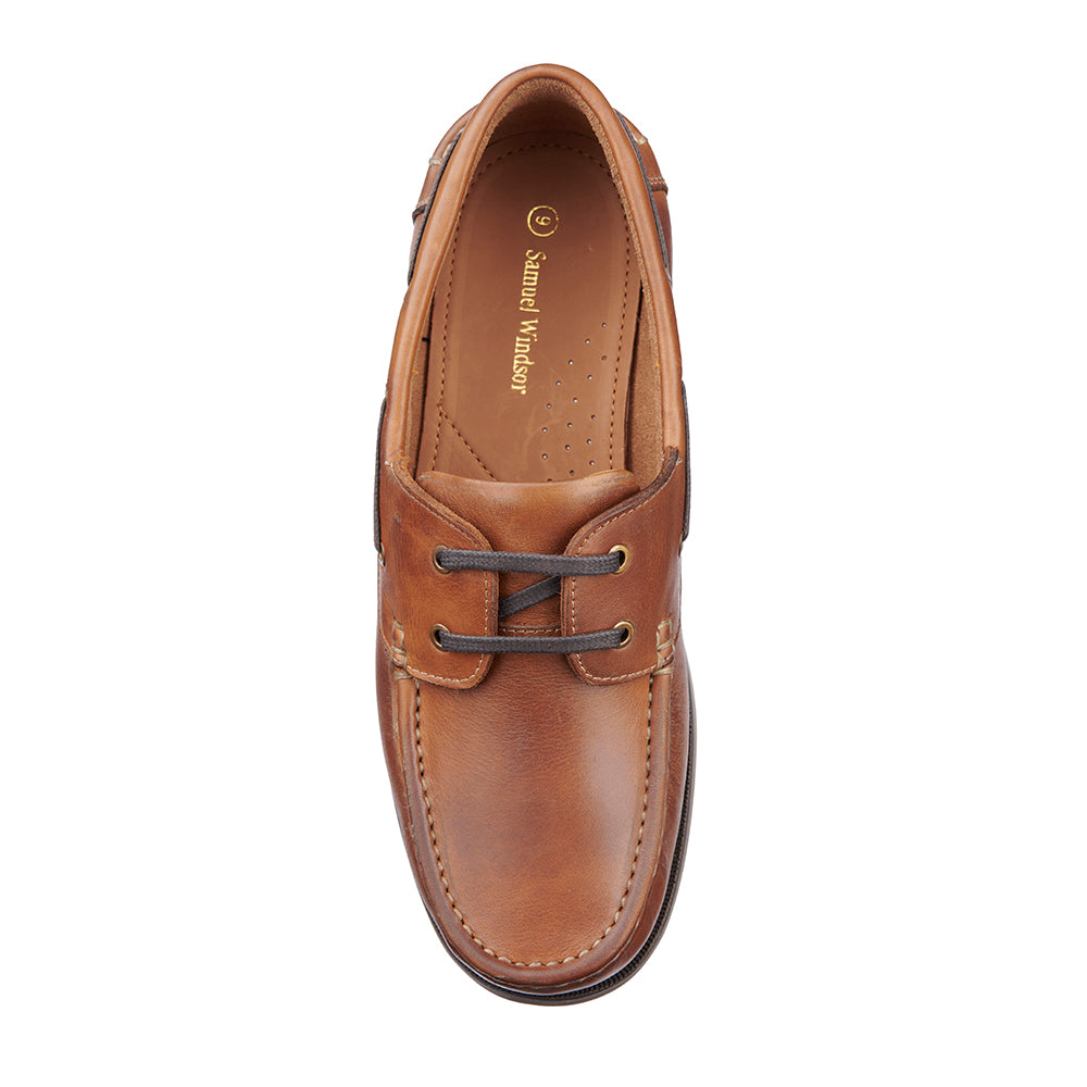 Tan deck shoes shop