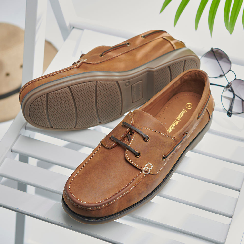 Deck Shoe - Tobacco – Samuel Windsor