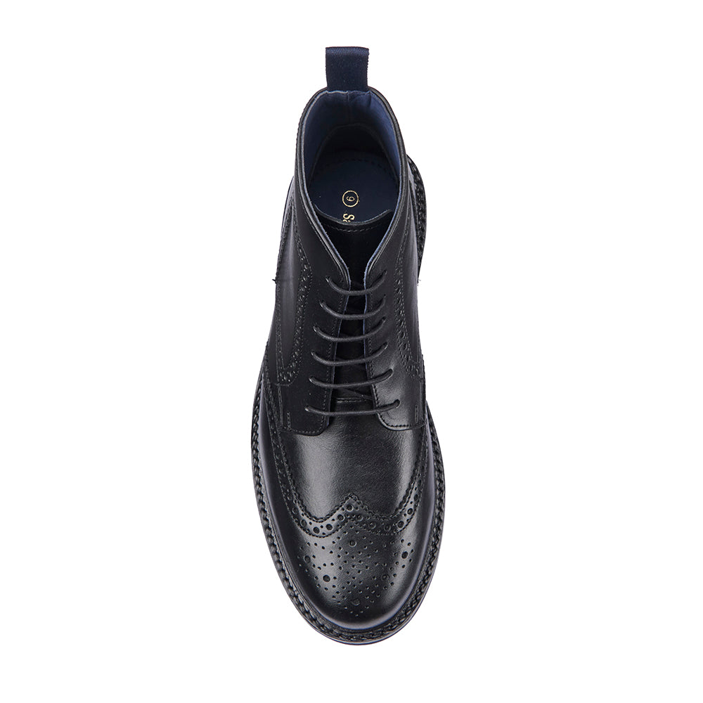 Country Brogue Boot - Black – Samuel Windsor