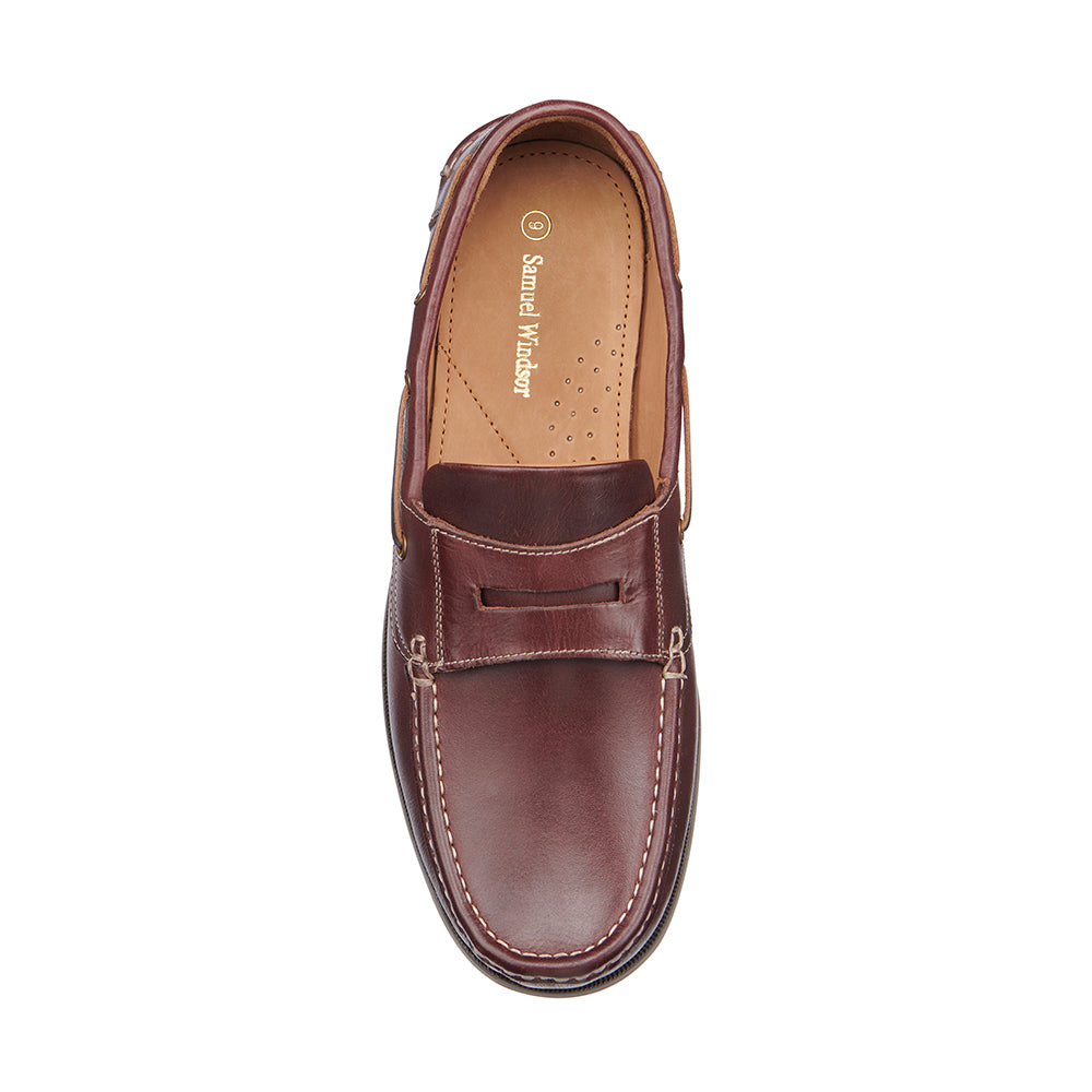 Slip On Deck Shoe - Brown – Samuel Windsor