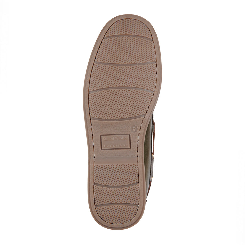 Deck Shoe - Olive – Samuel Windsor