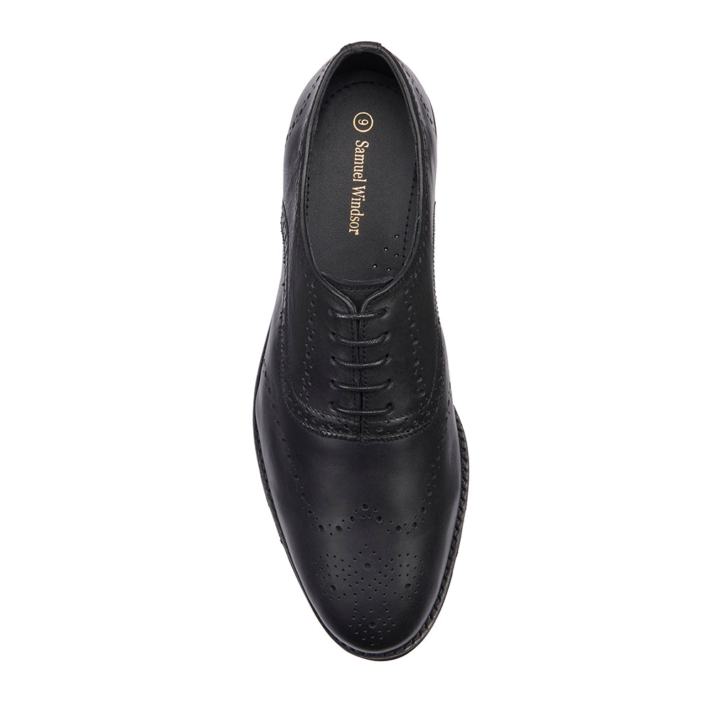 Apex Brogue - Black – Samuel Windsor