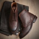 Country Brogue Boot - Bees Wax Brown - styled