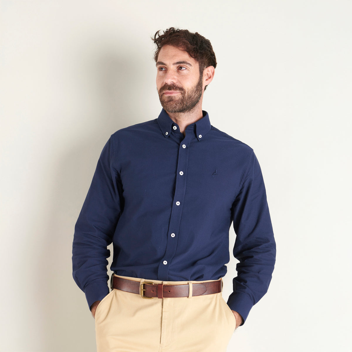 Oxford Shirt - Navy - Lifestyle Front