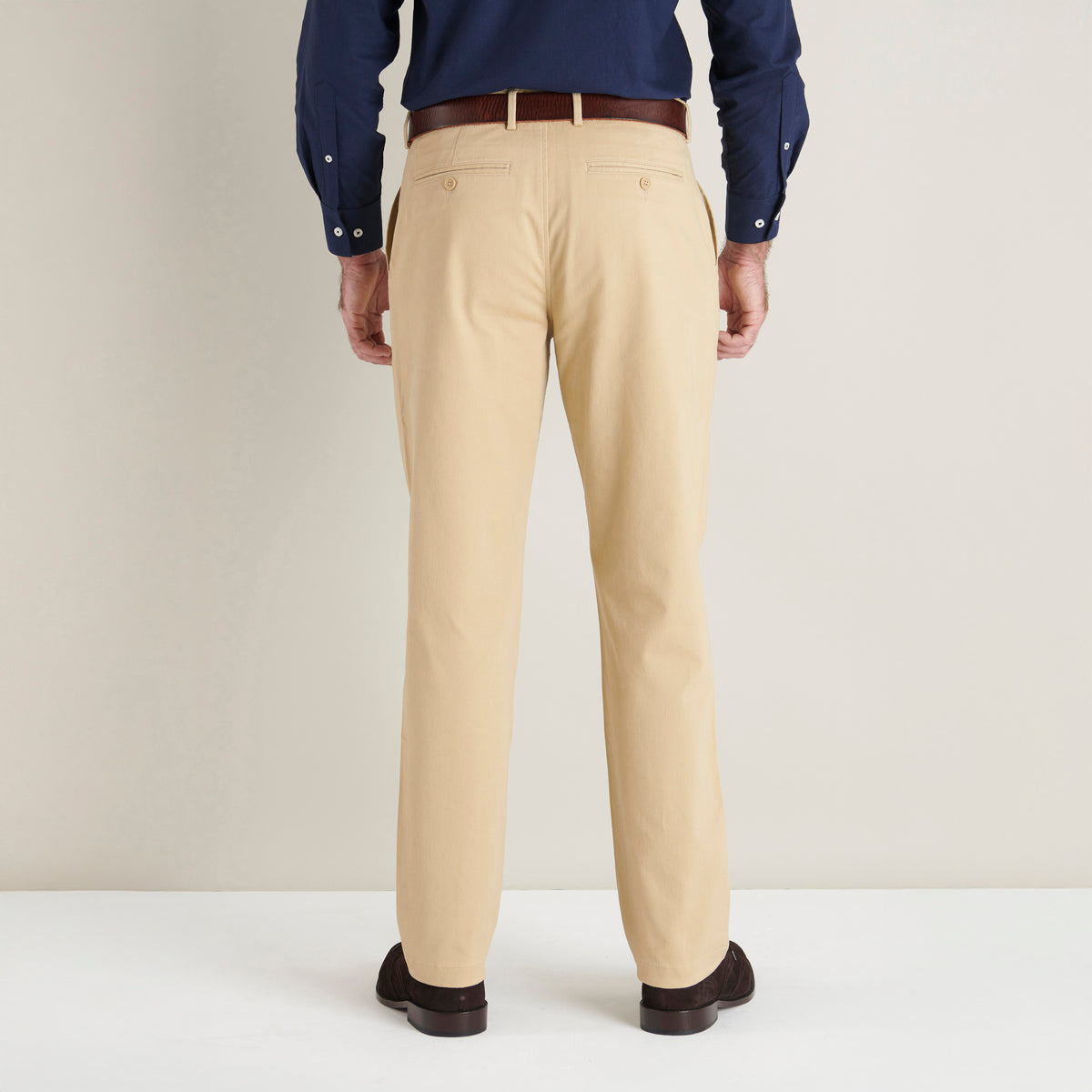 Flat Front Chino - Taupe - Lifestyle Back