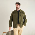 Moleskin Overshirt - Dark Olive - Lifestyle Front