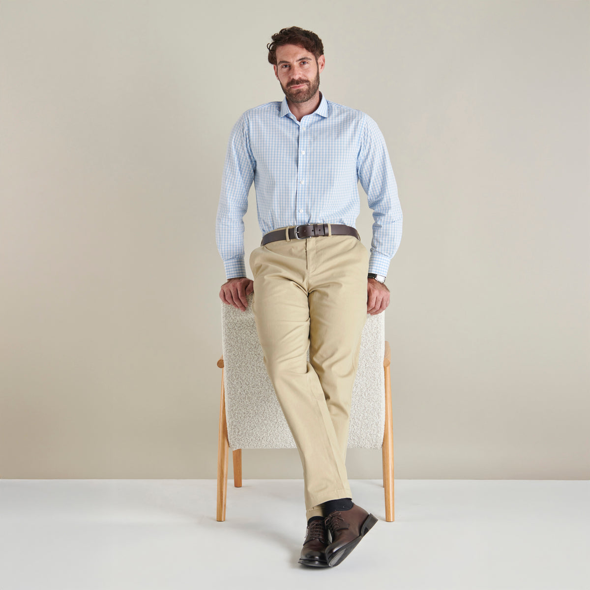 Flat Front Chino - Khaki - Lifestyle Front