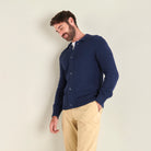 Knitted Cardigan - Navy - Lifestyle Front