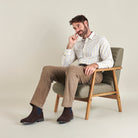 Corduroy Trousers - Taupe - Lifestyle Front
