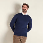 Crew Neck Jumper - Navy - Lifestyle Front