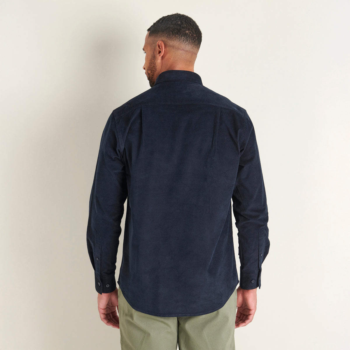 Corduroy Shirt - Navy - Lifestyle Back