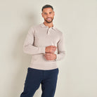 Knitted Polo - Taupe - Lifestyle Front
