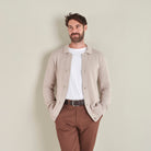 Knitted Cardigan - Taupe - Lifestyle Front