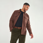 Moleskin Overshirt - Dark Brown - Lifestyle Front