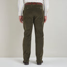 Corduroy Trousers - Dark Olive - Lifestyle Back