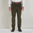 Corduroy Trousers - Dark Olive - Lifestyle Front
