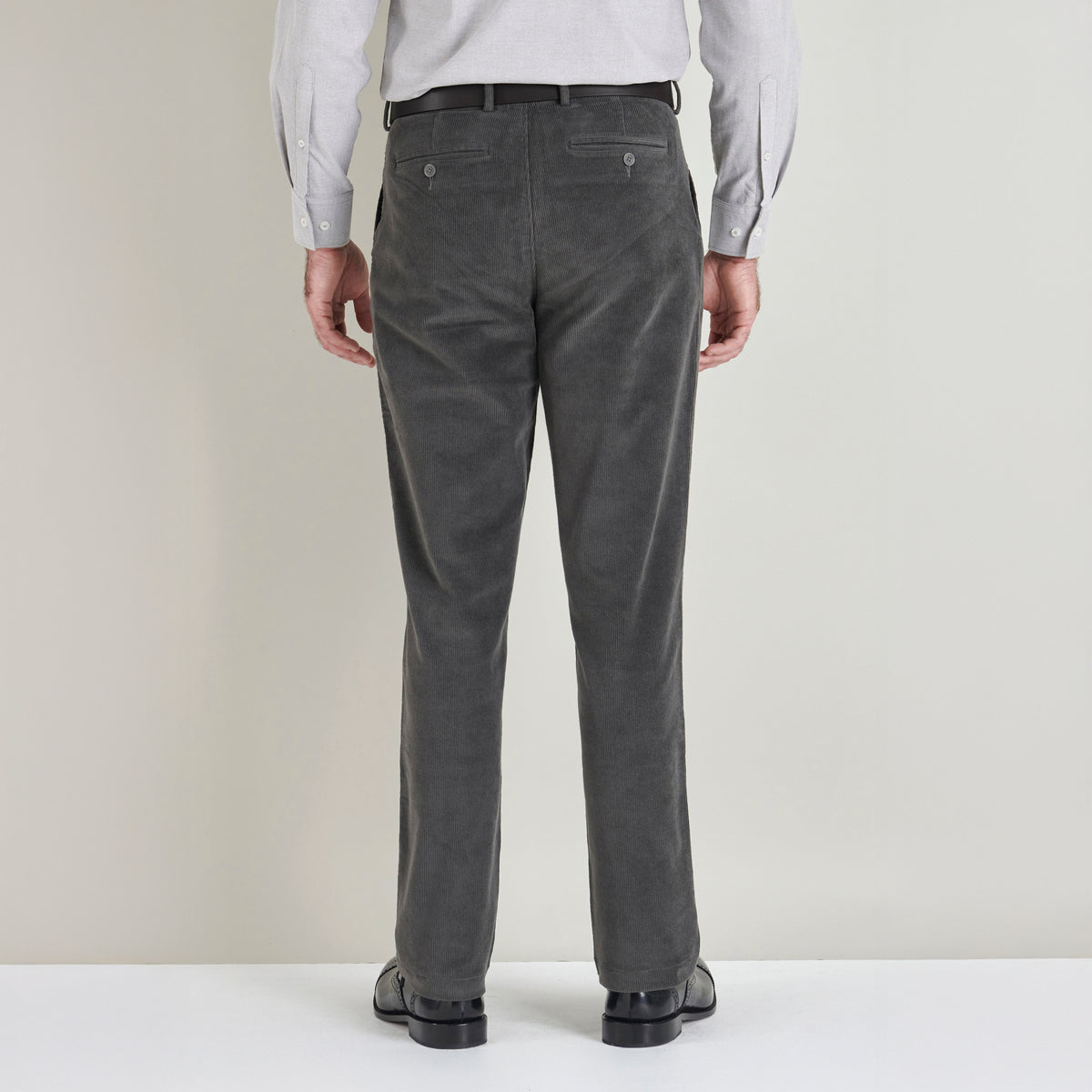 Corduroy Trousers - Gunmetal - Lifestyle Back