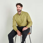 Oxford Shirt - Light Olive - Lifestyle Front