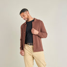Knitted Cardigan - Chocolate - Lifestyle Front