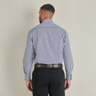 Poplin Shirt - Navy Check - Lifestyle Back