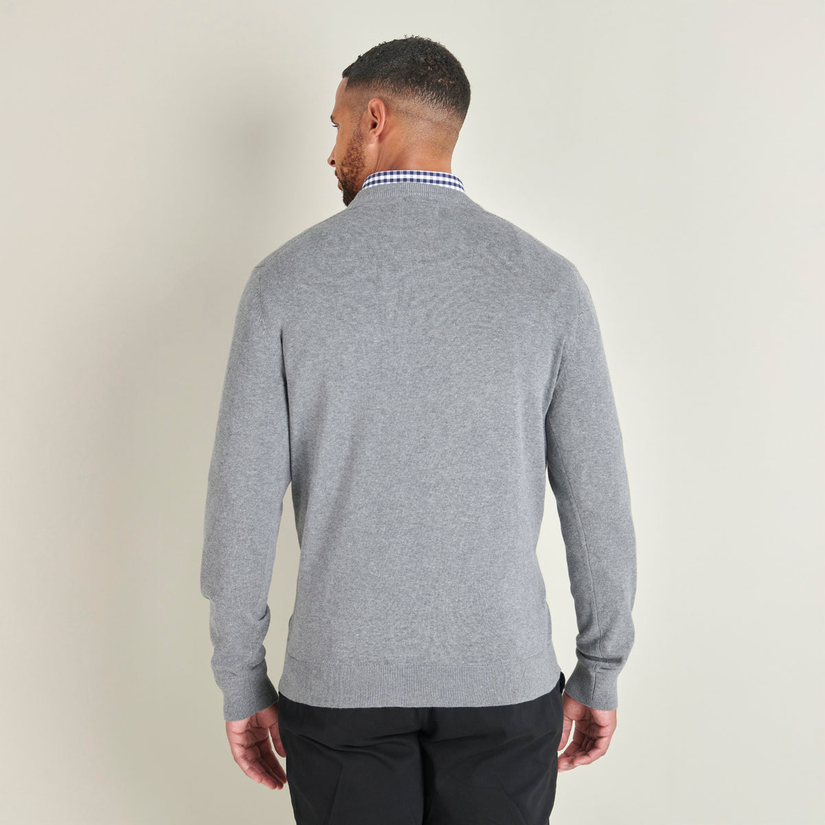 Crew Neck Jumper - Grey - Lifestyle Back