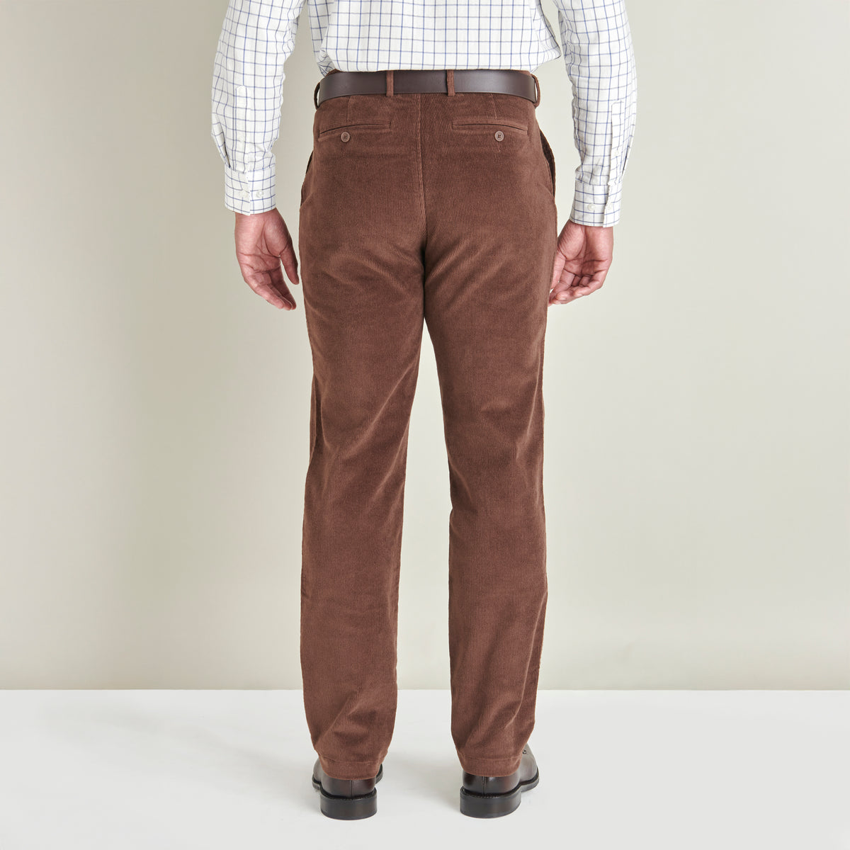 Corduroy Trousers - Dark Brown - Lifestyle Back