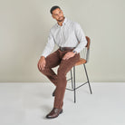 Corduroy Trousers - Dark Brown - Lifestyle Front
