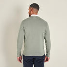 Crew Neck Jumper - Olive - Lifestyle Back