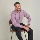 Poplin Shirt - Berry Check - Lifestyle Front